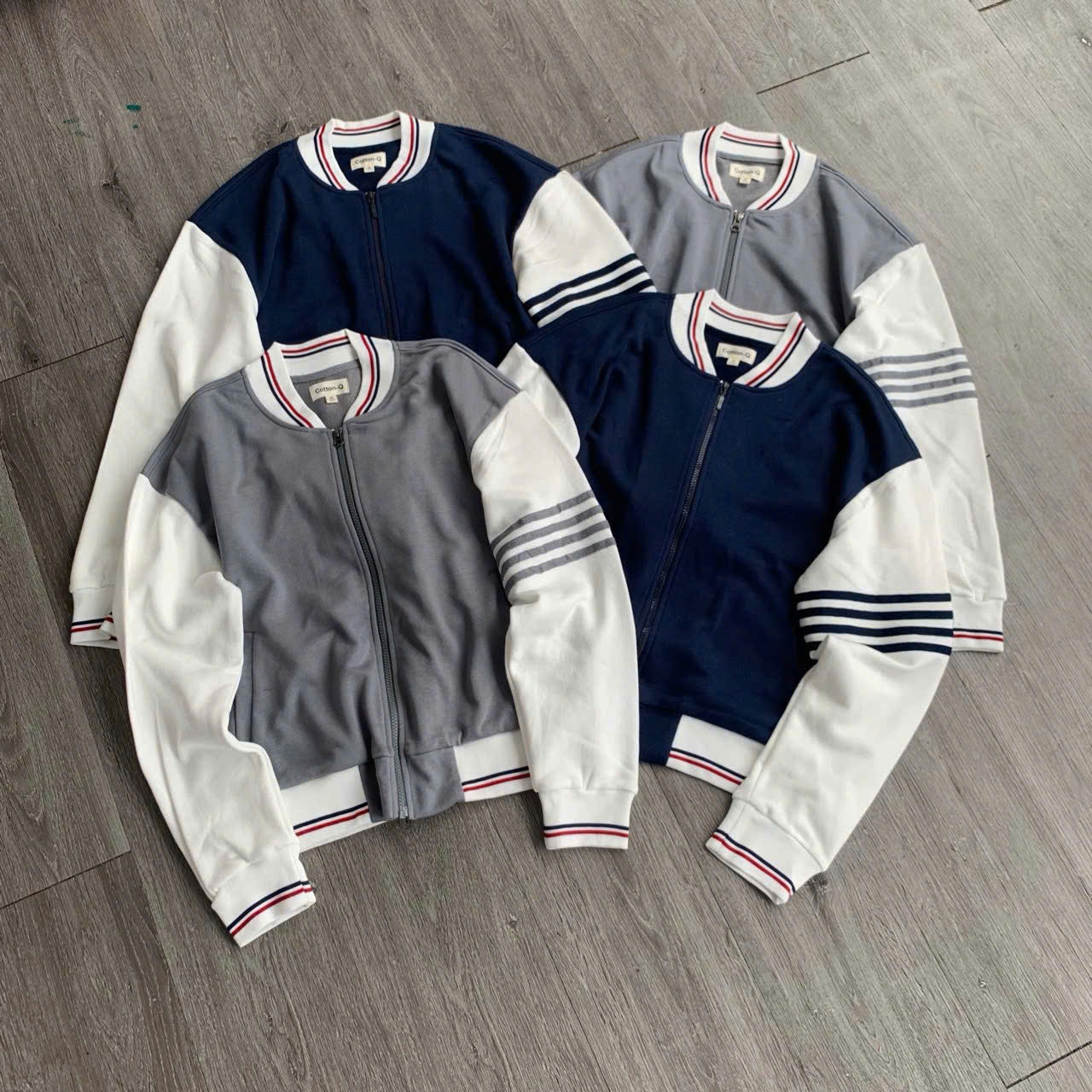 Áo khoác nỉ Cotton-Q ( XANH ĐEN )_thumbnail_1