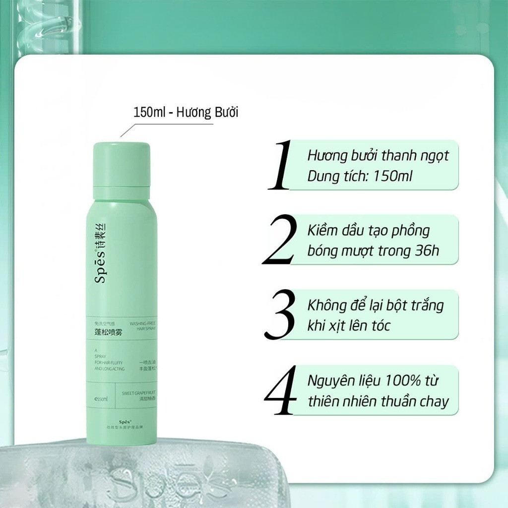 [SPES] Dầu gội khô Spes dạng xịt tạo phồng 50ml 150ml 200ml 220ml_thumbnail_8