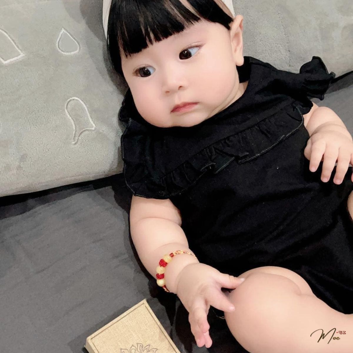 B65 - Vòng tay chỉ đỏ hổ phách mật lạp cho bé_thumbnail_5