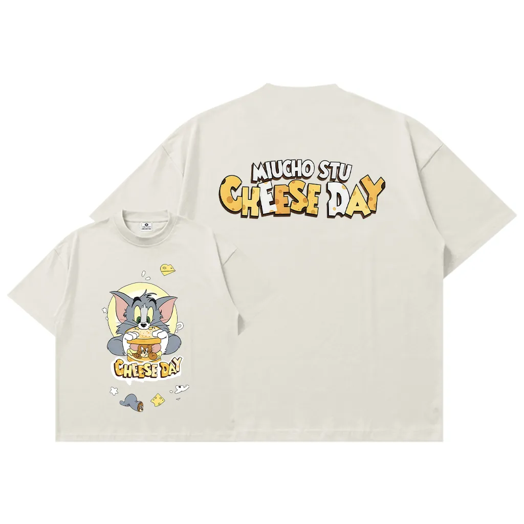 Áo thun boxy hoạt hình Tom & Jerry Miucho 3314_thumbnail_10