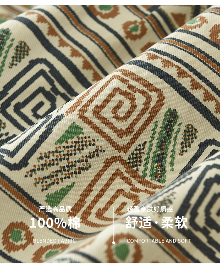 Áo Sơ Mi Dài Tay In Hình Cá Tính Nhật Bản – Dáng Rộng Nghệ Thuật, Phong Cách Streetwear Nam