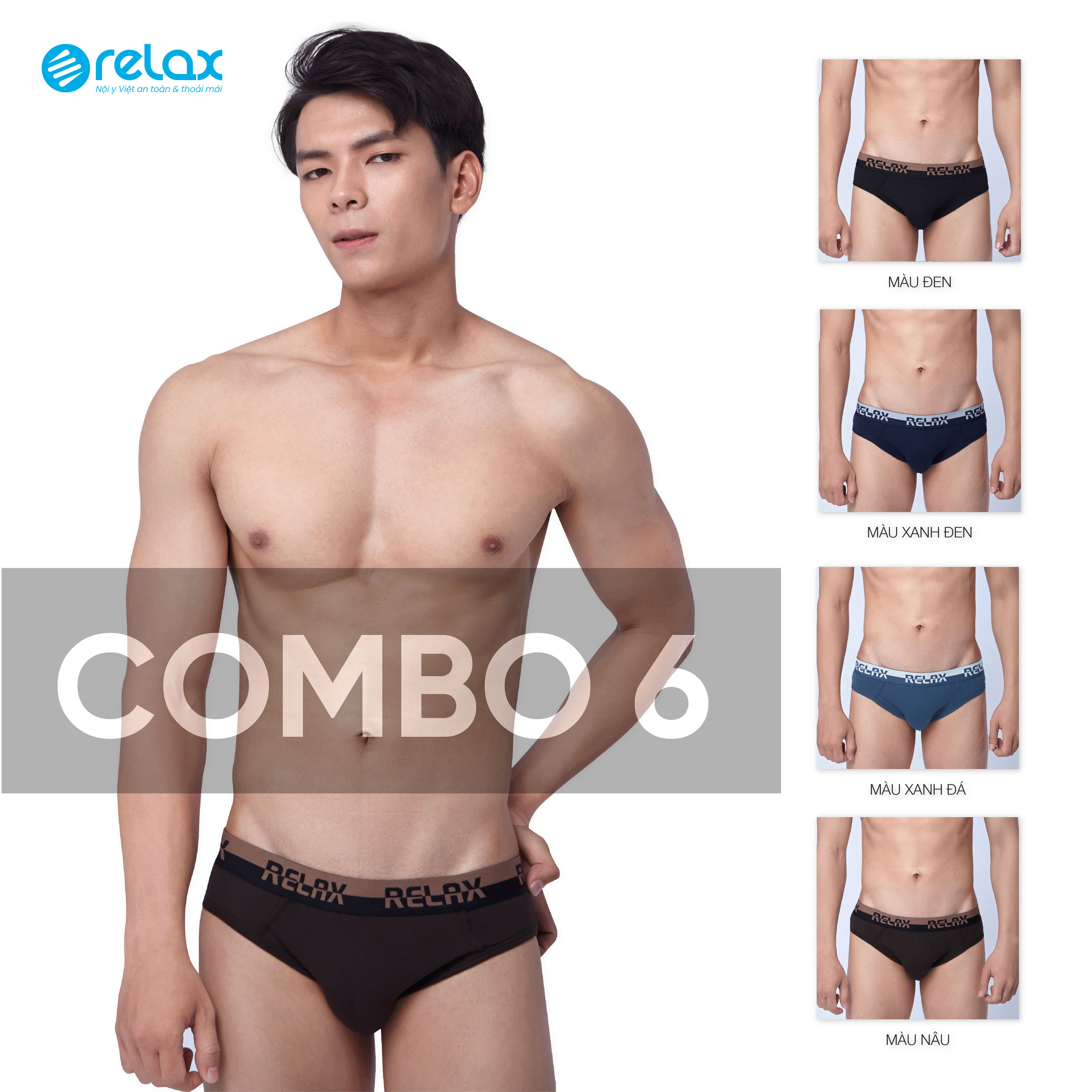 RLTK048 - COMBO 6 QUẦN LÓT NAM RELAX
