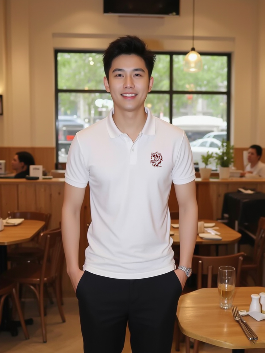 Áo polo nam form vừa 1881 Miucho Iconic vải cá sấu đứng form thoáng mát in artwork_thumbnail_3