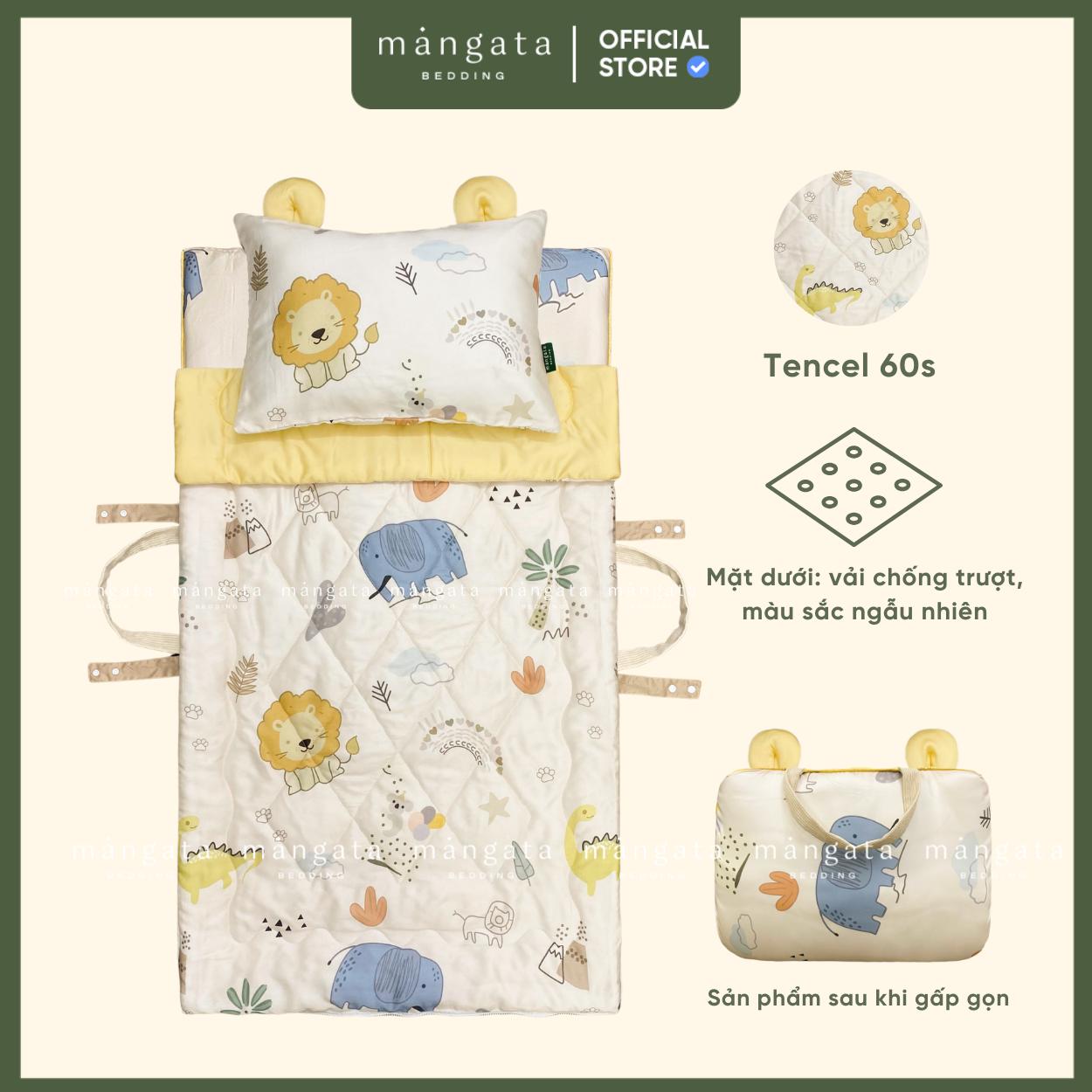 Mẫu Động vật - Bộ chăn gối gấp gọn đi học