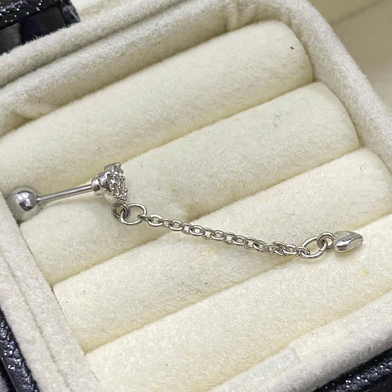 Khuyên kiểu xích tim kim cương trắng rơi trái tim._thumbnail_1