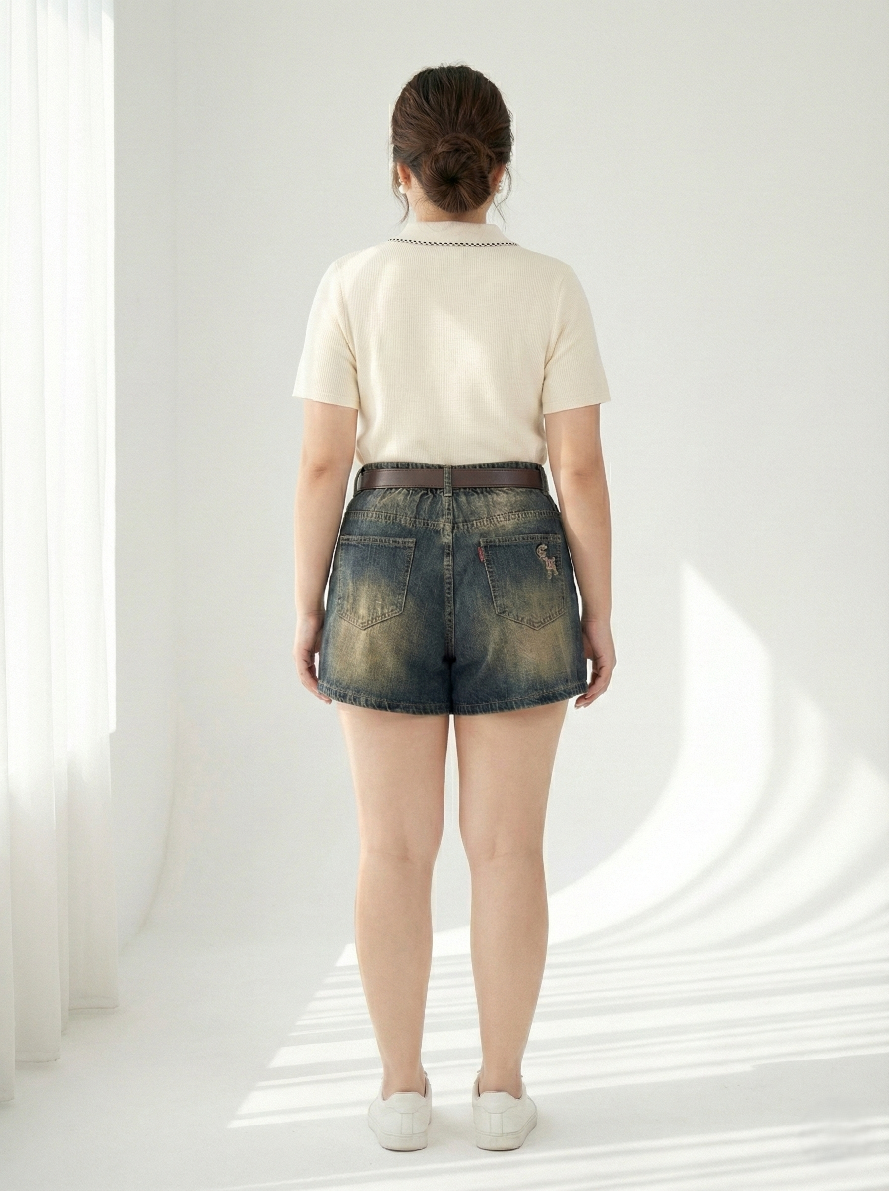 BIGSIZE NỮ- Quần short ngắn thêu ngựa T-QSJ1311_thumbnail_4