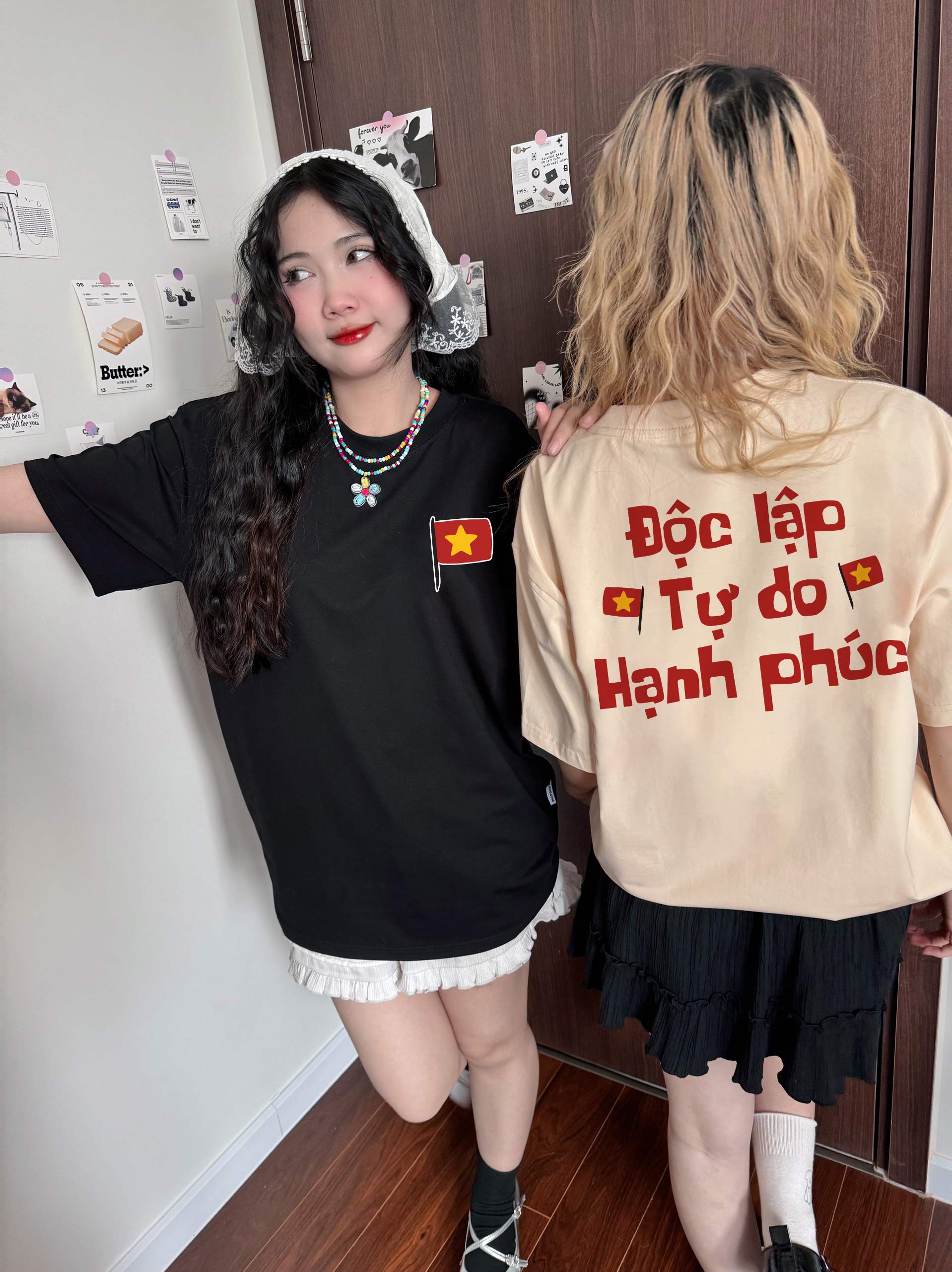 Áo thun Việt Nam tôi yêu form rộng 2120 Miucho cổ tròn vải cotton 4c 220gsm thoáng mát in mix_thumbnail_6