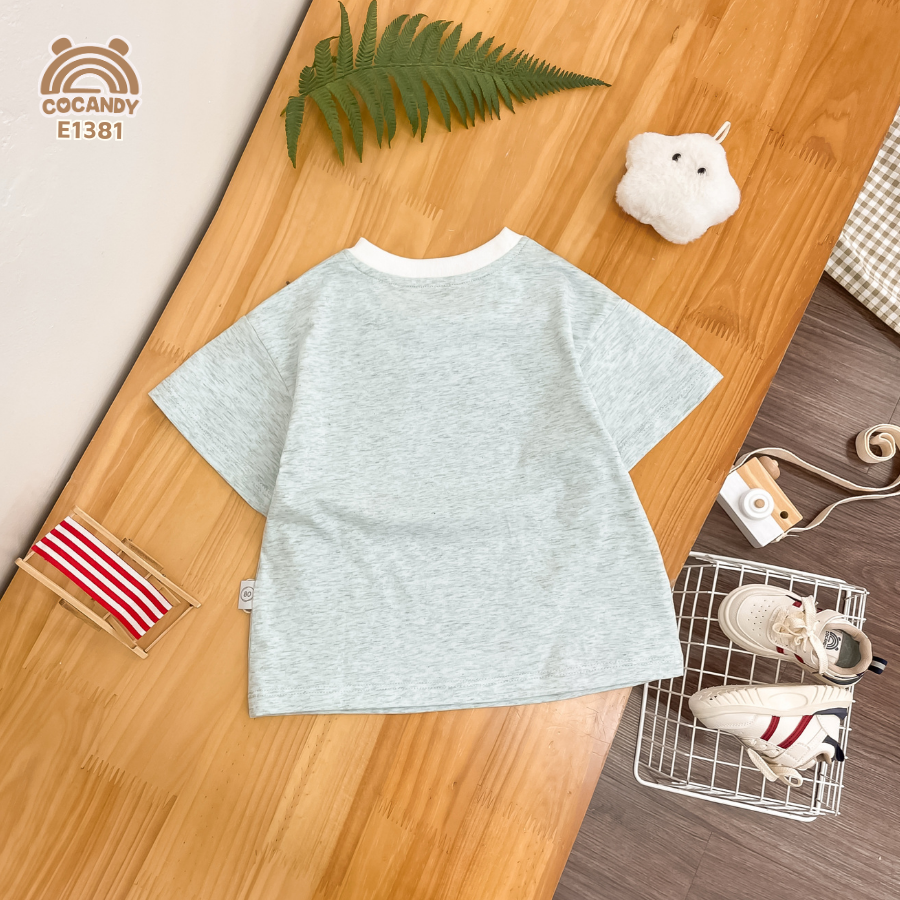 Áo cộc cotton XANH họa tiết túi cá_thumbnail_4
