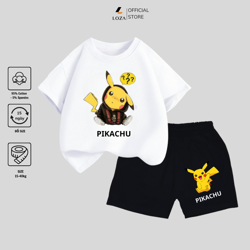 Bộ đồ bé trai in hình 'Pokemon' - Loza Kids SB108