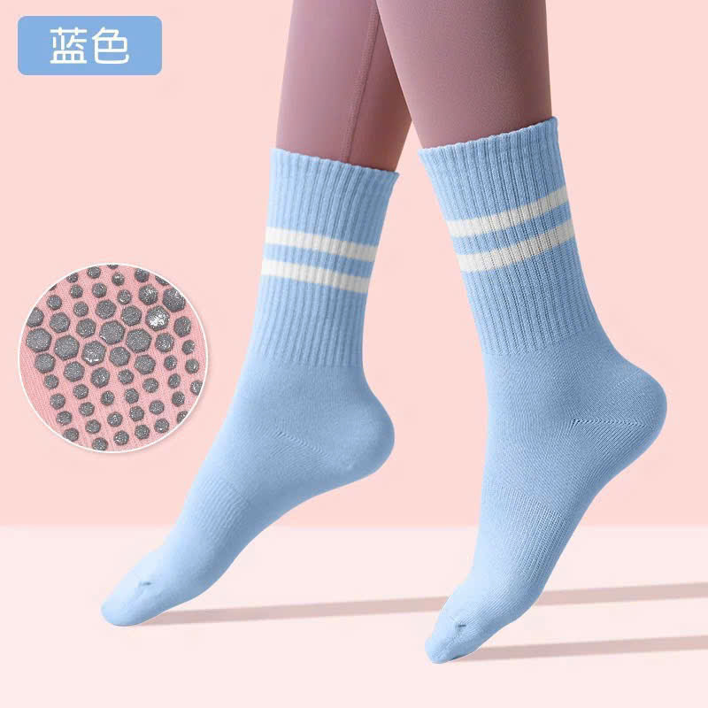 Vớ Yoga Nữ Cổ Cao, Tất Thể Thao Nữ Cotton Chống Trượt Thoáng Mát Co Dãn, Vớ Nữ Cổ Cao Yoga Cao Cấp_thumbnail_6