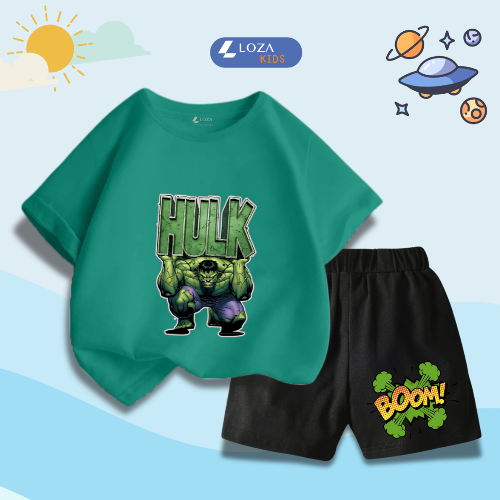 Bộ đồ bé trai in hình 'Mavel - Hulk' - Loza Kids SB339_thumbnail_7