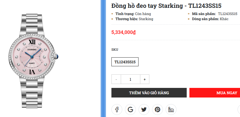 Đồng hồ đeo tay Starking - TL1243SS15