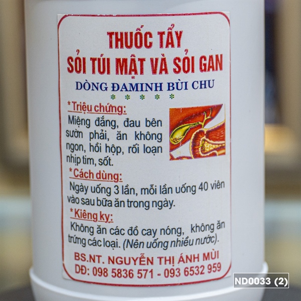 Thuốc tẩy sỏi túi mật và sỏi gan - Dòng Đa Minh Bùi Chu_thumbnail_1