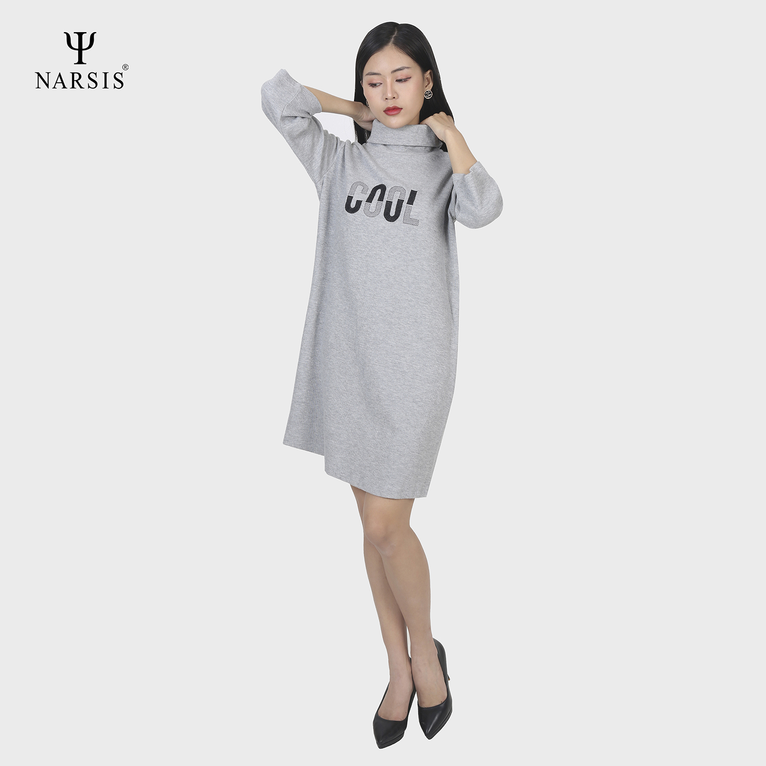 VÁY NỮ B8014 NARSIS VẢI LEN COTTON ẤM ÁP, THOÁNG MÁT, GIỮ ẤM TỐT, MỀM MẠI, GIỮ ẤM TỐT, MỀM MẠI_thumbnail_2