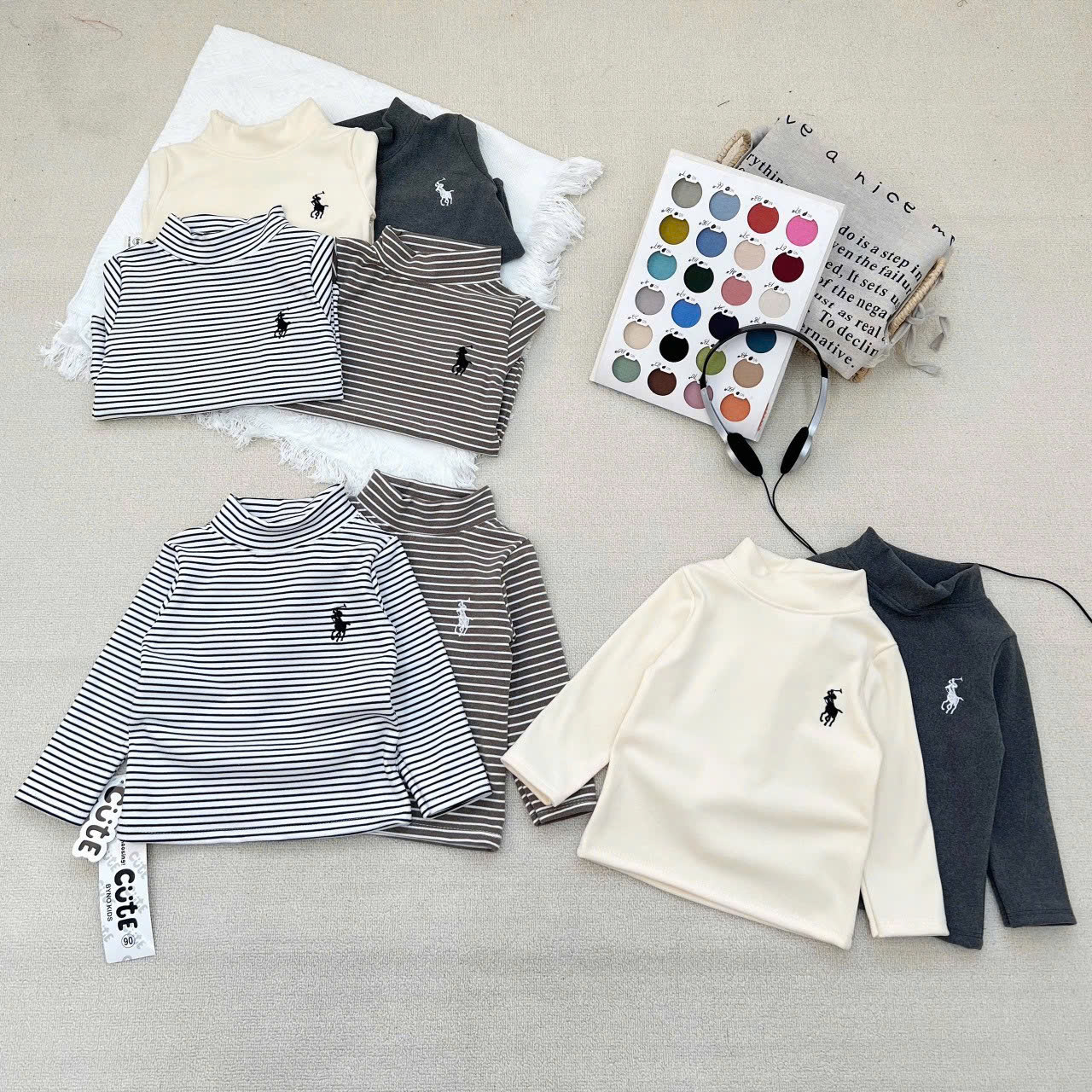 Q89 SET 4 ÁO DÀI TAY THÊU NGỰA MÃ 3- A106.254