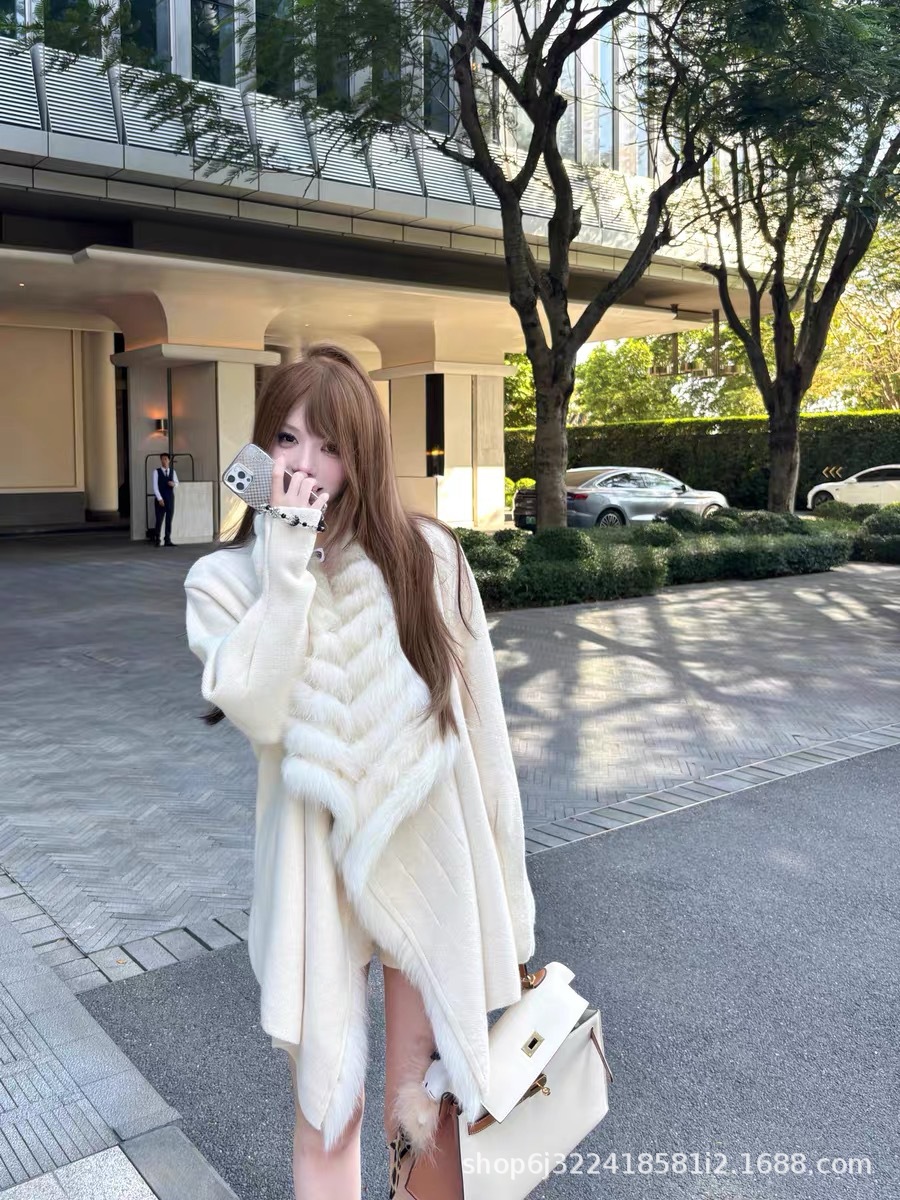 Áo Khoác Lông Cáo Mềm Mại Dáng Suông Sang Trọng- Free Size