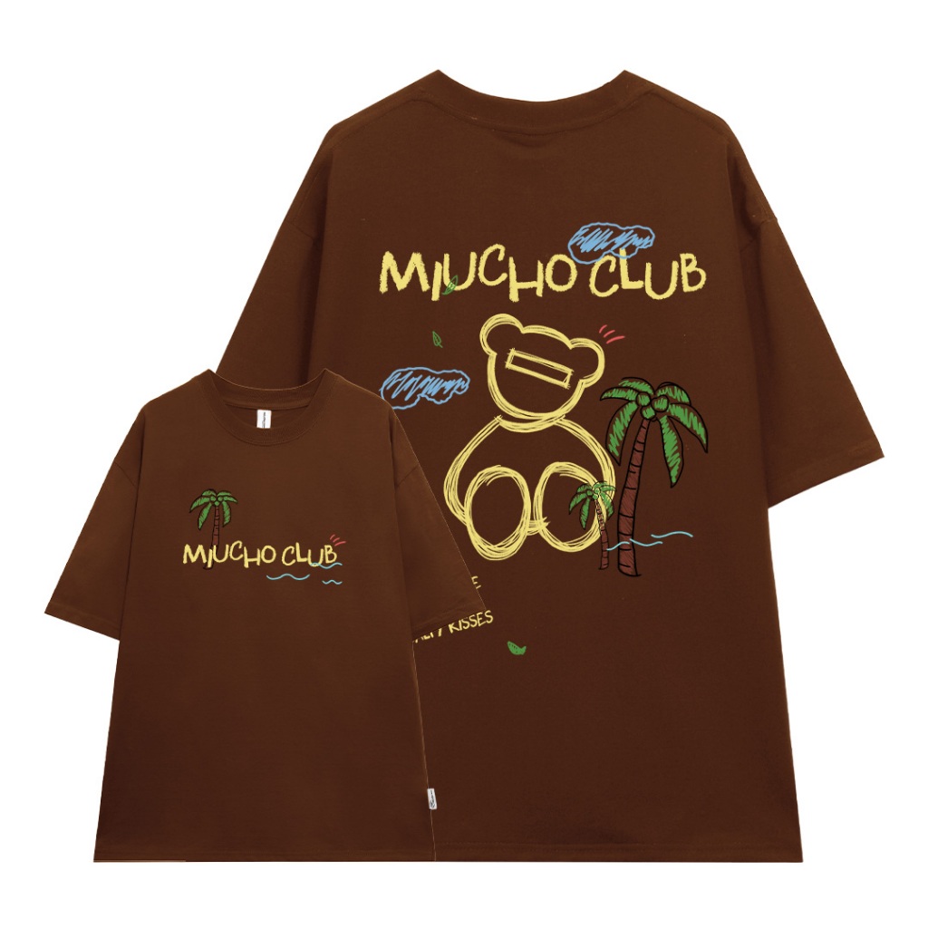 Áo phông nam mùa hè đi biển form rộng nhiều màu ATD1037 Miucho Man tay ngắn cổ tròn in mix_thumbnail_8