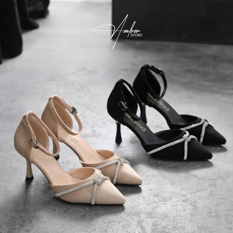 Giày Cao Gót Nữ Bít Mũi Quai Nơ Đính Đá – CG14_thumbnail_8