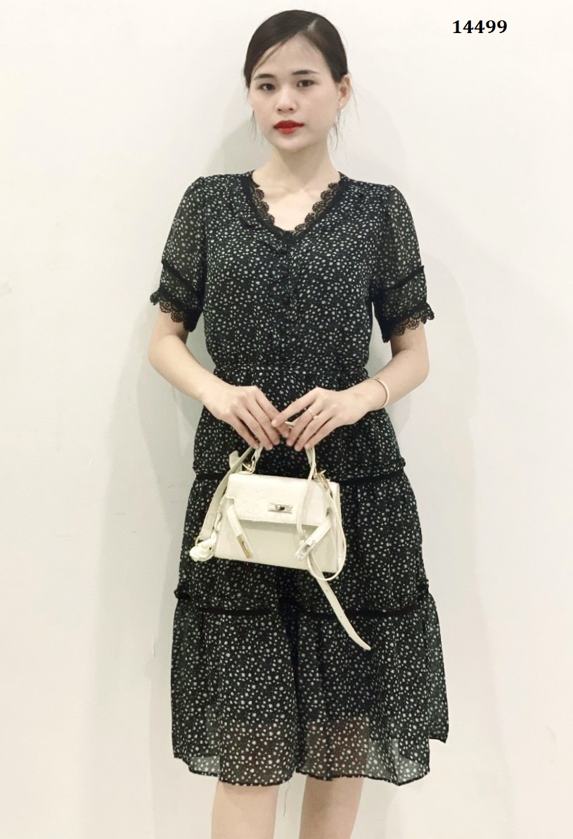 14499-Đầm voan hoạ tiết sao nhí nhún viền tầng (voan,lót)_thumbnail_0