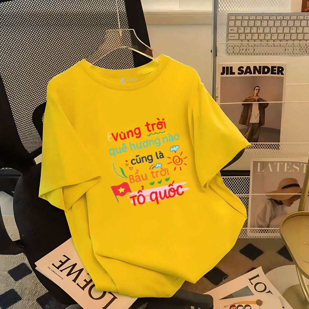 Áo phông Vùng trời quê hương nào cũng là bầu trời tổ quốc chất liệu thun cotton co giãn 4 chiề - LOZA G0410_thumbnail_8