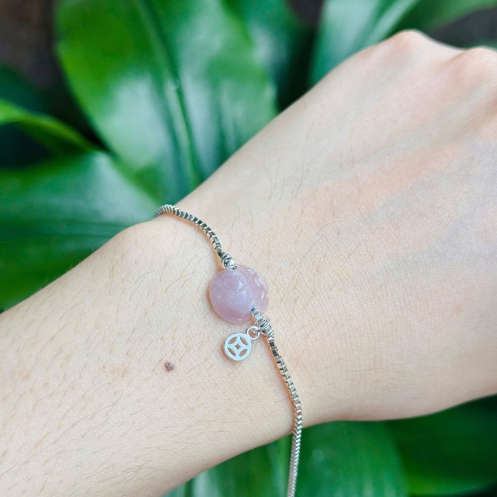 PT141 - Lắc tay bạc túi tài lộc kim tiền đá phong thủy may mắn_thumbnail_2