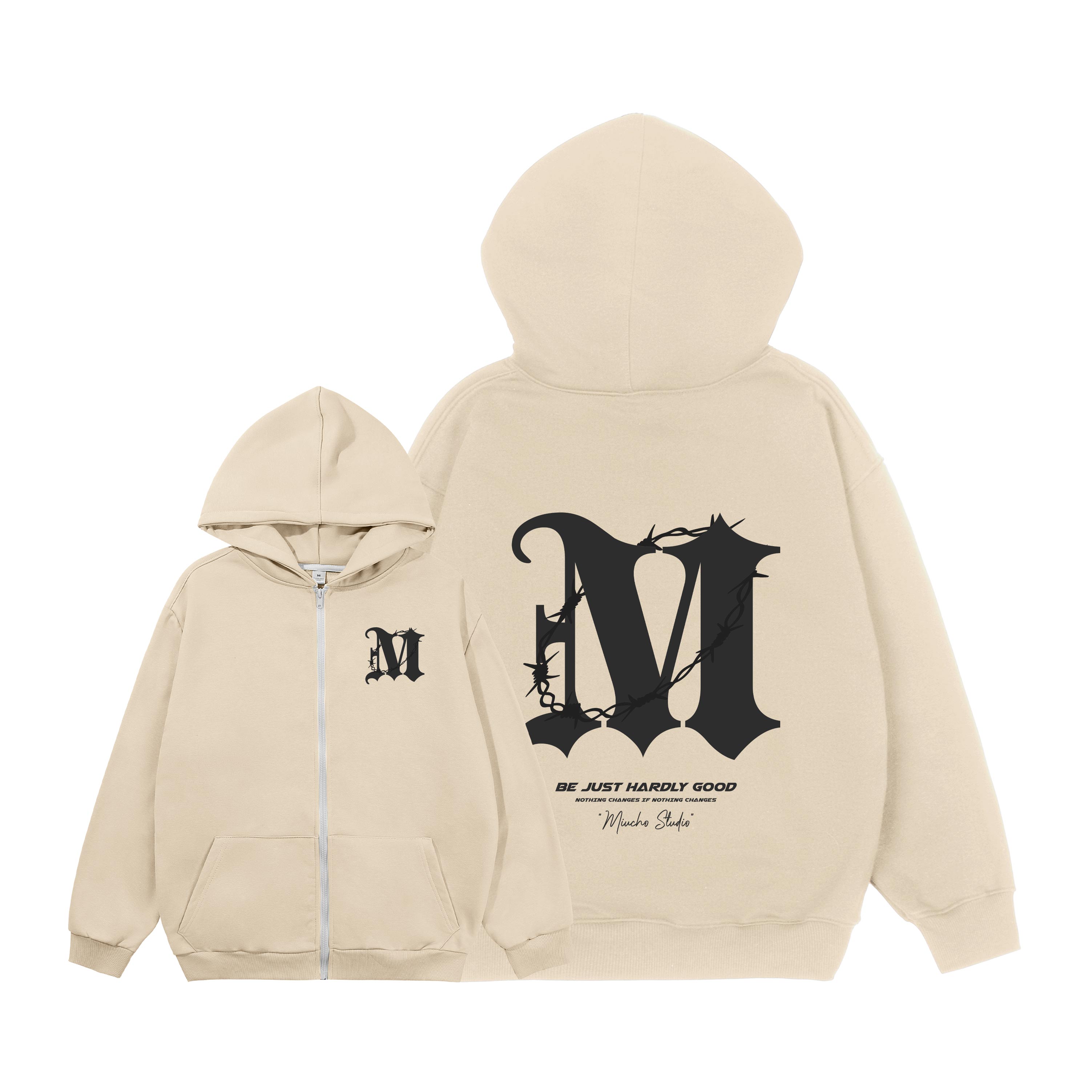Áo hoodie zip nam local brand form rộng HZD1583 Miucho Club vải nỉ chân cua dày dặn mũ rộng in mix_thumbnail_10
