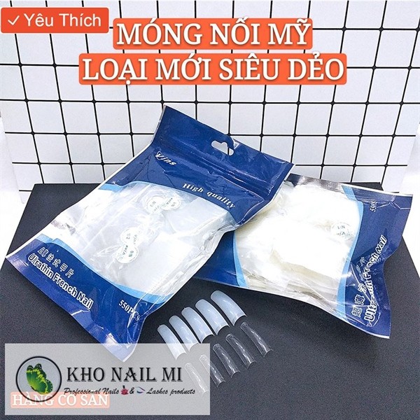 Màu trắng - Móng nối Mỹ loại mới 550 móng đủ size