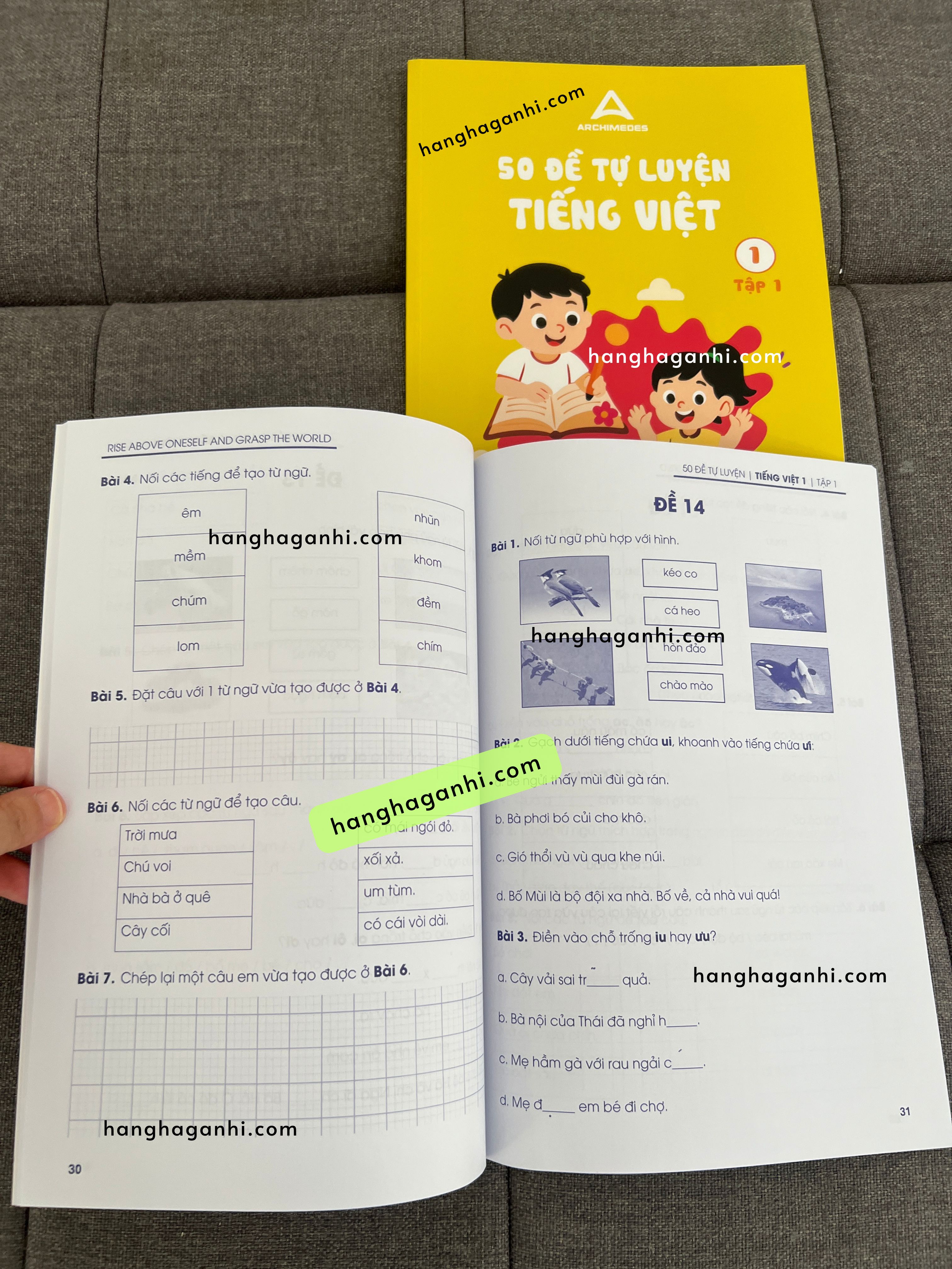 Sách Archimedes 50 đề tự luyện Tiếng Việt lớp 1, bộ 2 cuốn tập 1 và 2_thumbnail_4