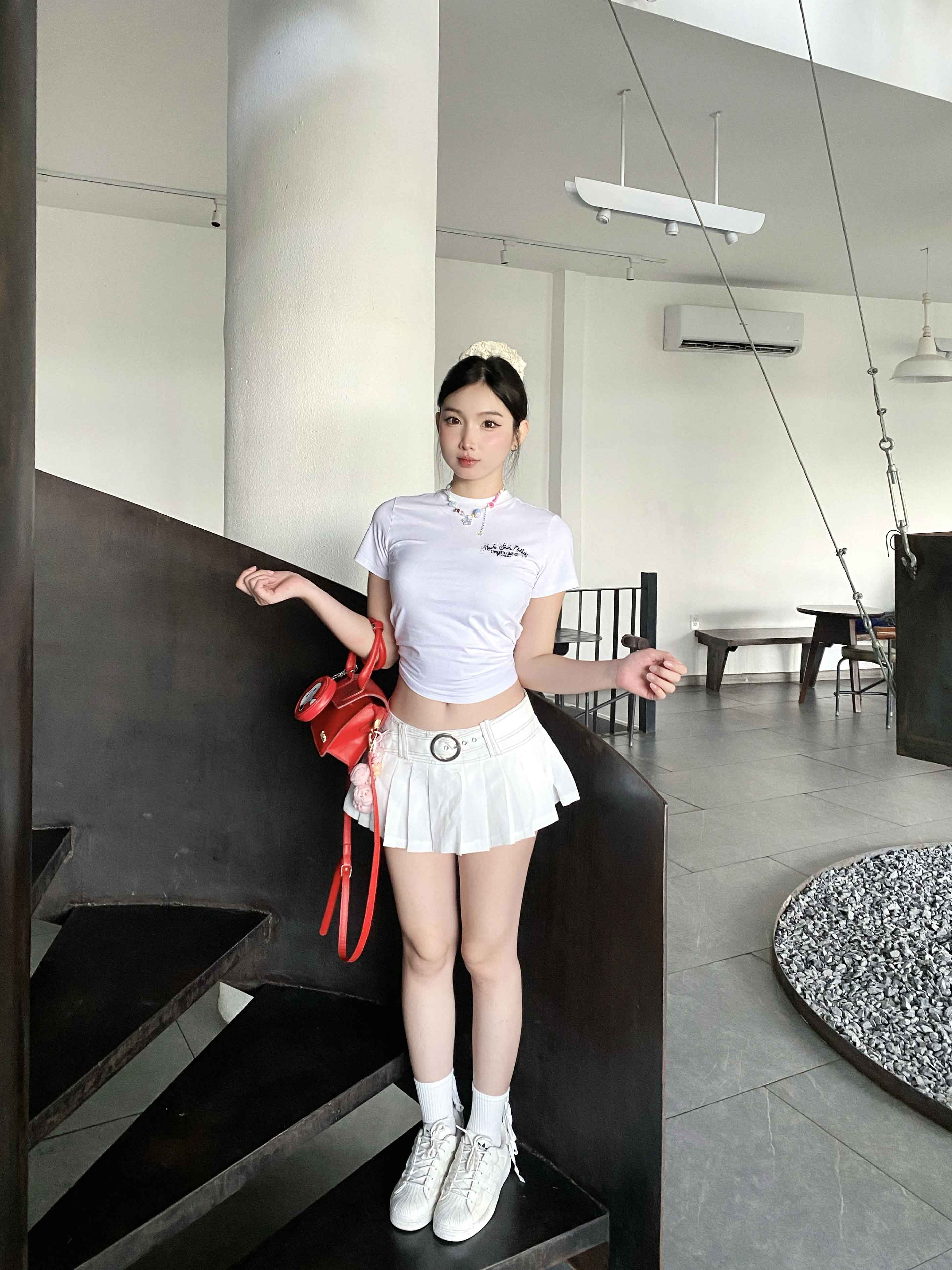 Áo baby tee ôm chất vải cotton co giãn 4 chiều thoáng mát ABD1694 Miucho in basic_thumbnail_6