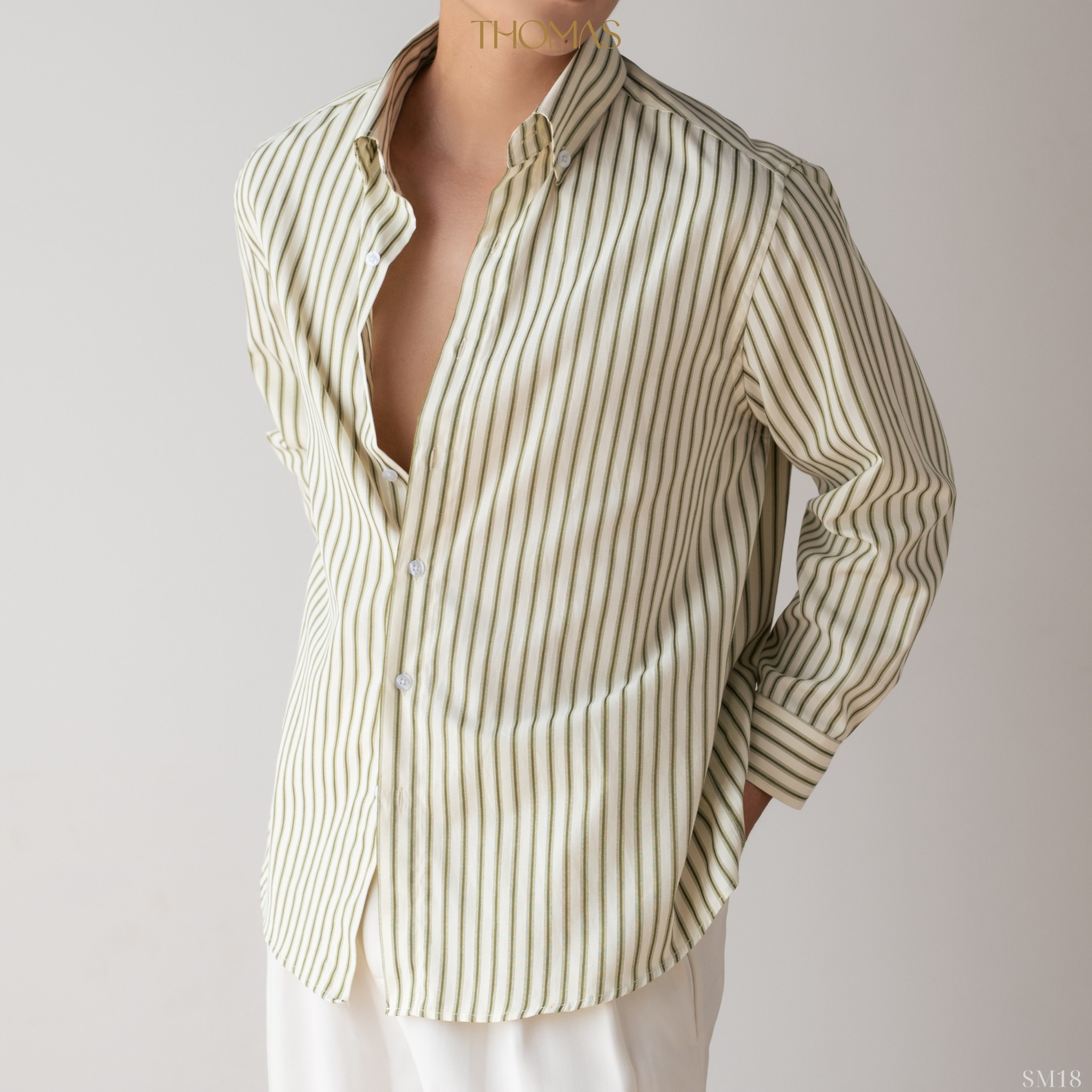 Áo Sơ Mi Dài Tay Enzo Vải Oxford Cổ Button Down Form Relaxed