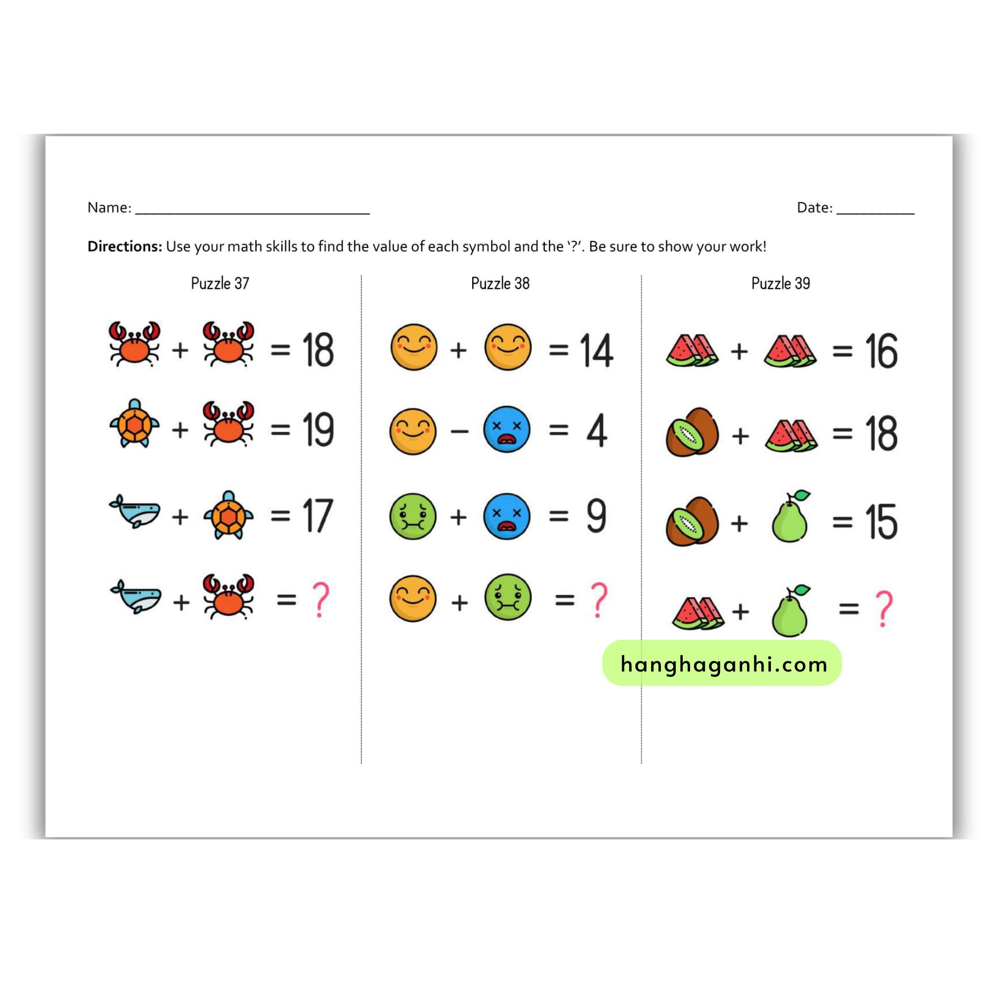 Math Puzzles for Smart Kids, Sách Toán tư duy hình ảnh Neurotrainer cho bé_thumbnail_2