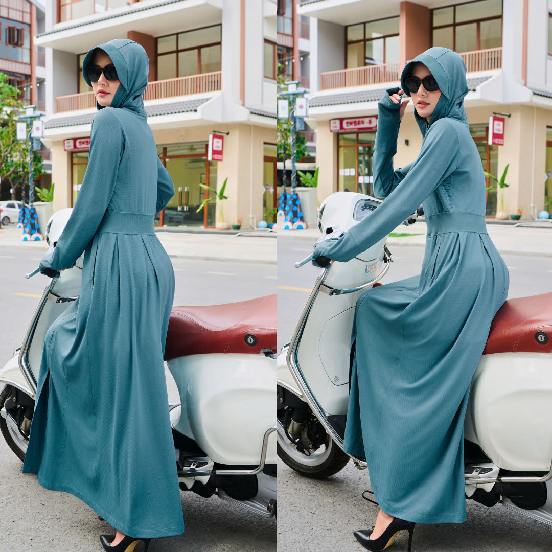 Choàng Chống Nắng Nữ Coolair 1 Lớp In