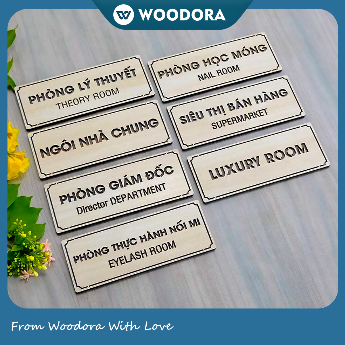 Bảng Gỗ Khắc Tên Công Ty - In Theo Yêu Cầu