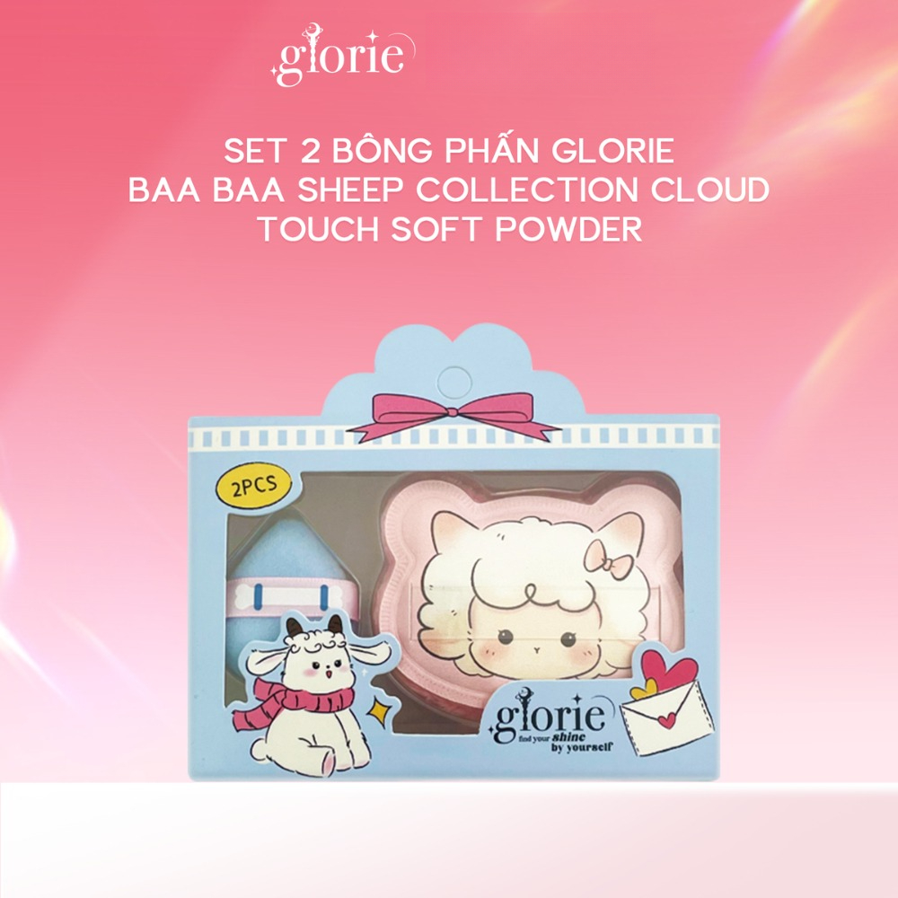 001 Set 2 bông phấn phủ