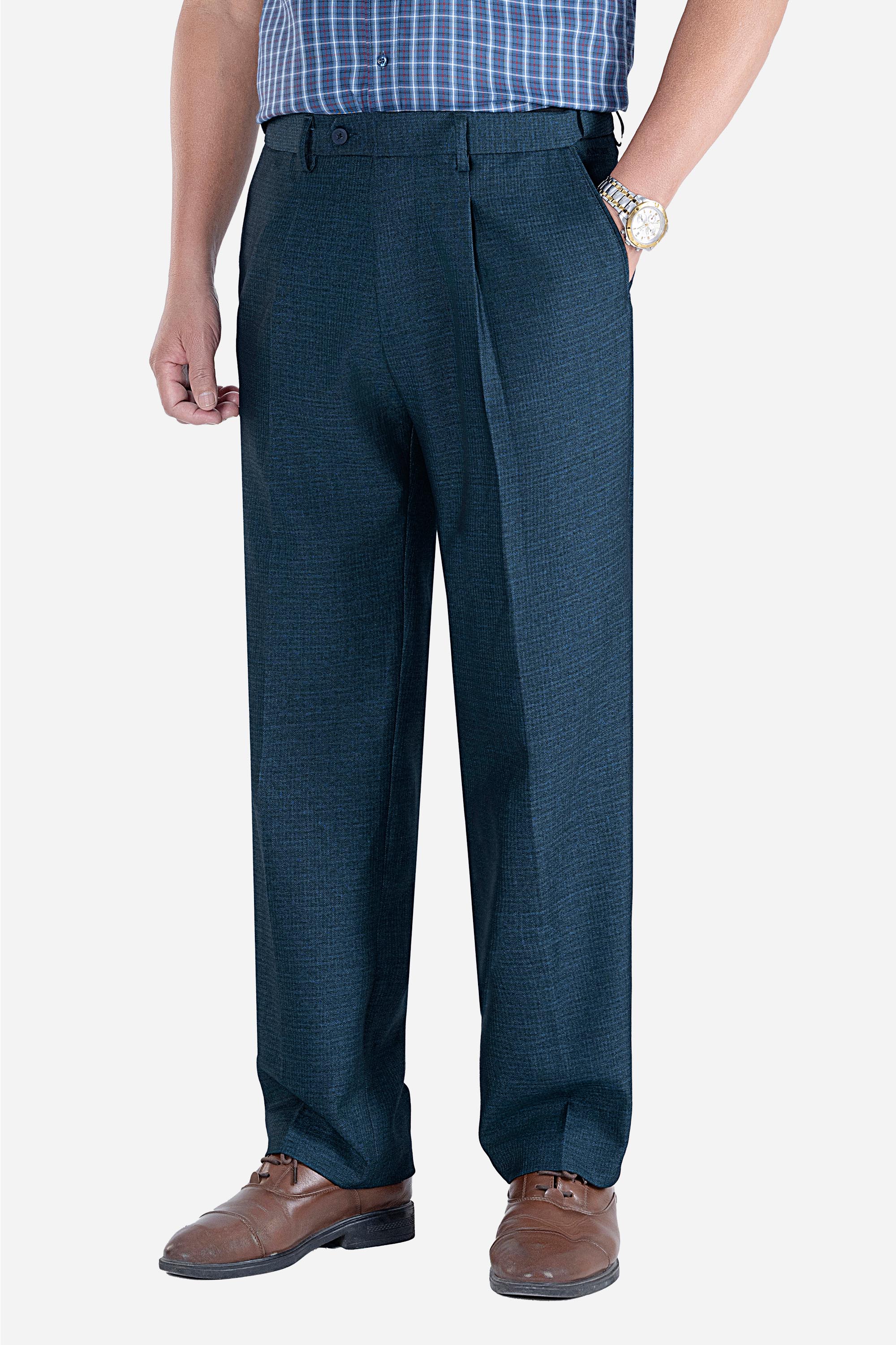 Quần Âu 1 Li Cạp Chun Ẩn Nam Trung Niên ANCHI Chất Liệu Cotton Viscose Cao Cấp Màu Đen_thumbnail_35