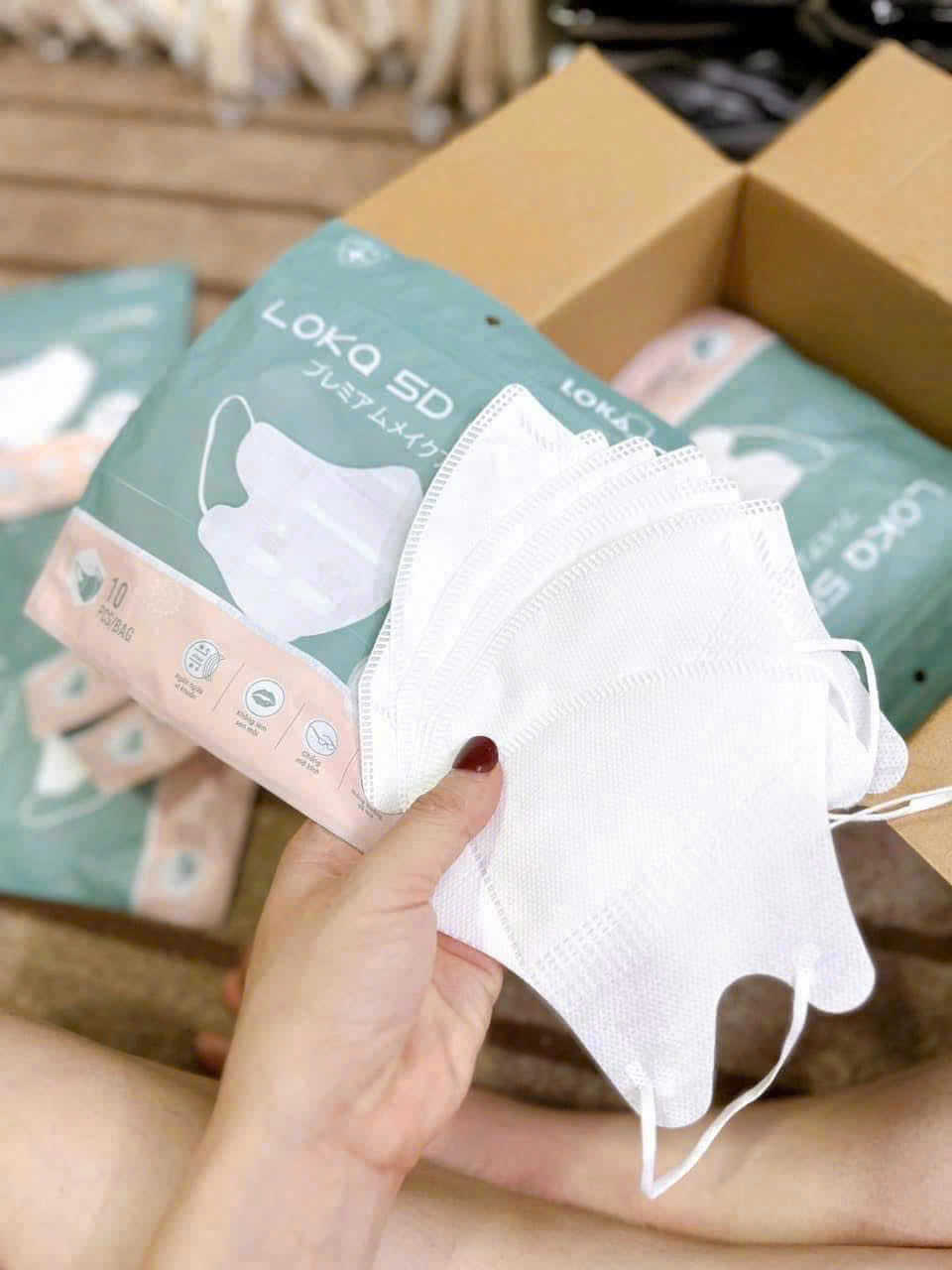 HL234 Set 3 thùng khẩu trang 5D Xuất Hàn