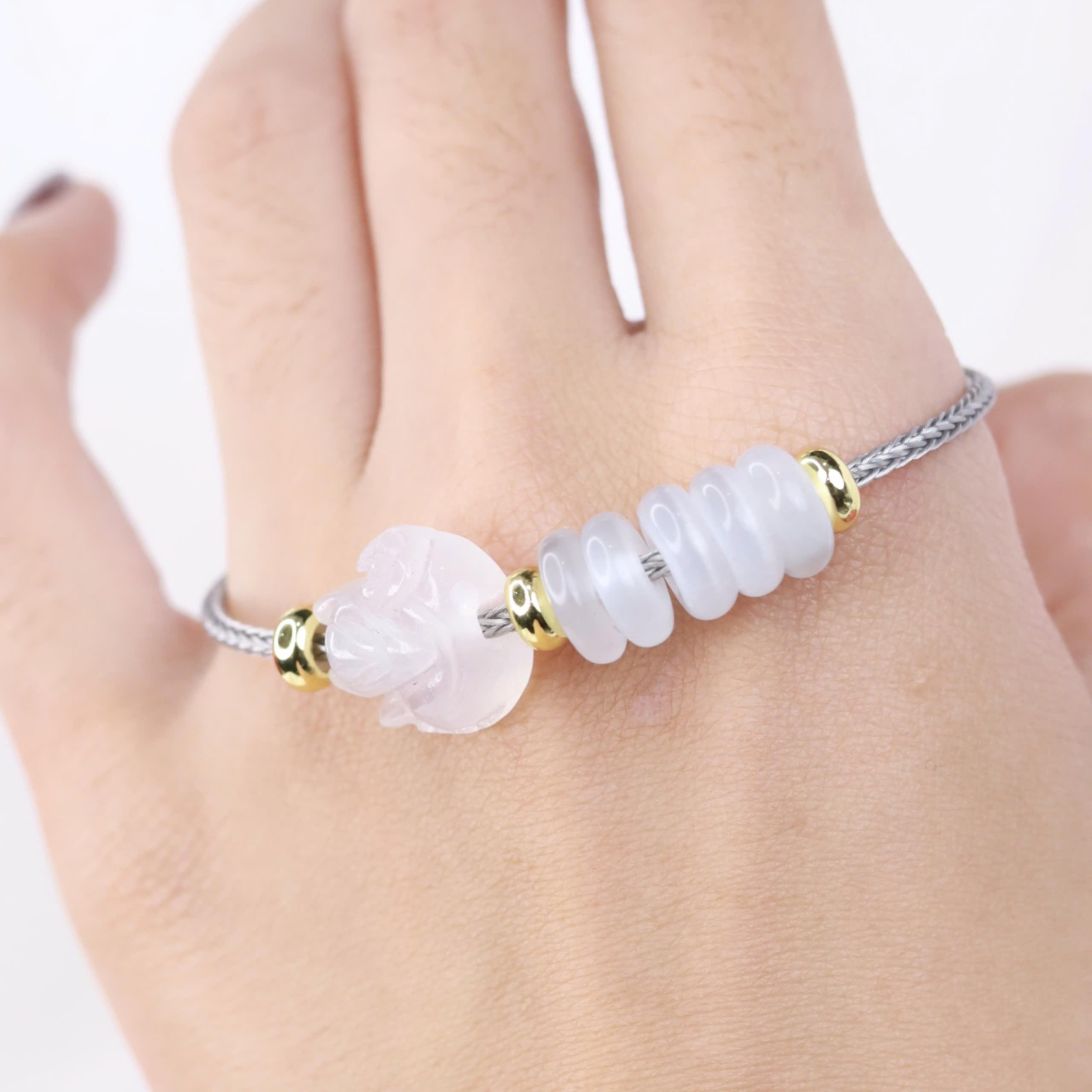 Vòng tay thạch anh trắng ngũ điếu mix hồ ly_thumbnail_2