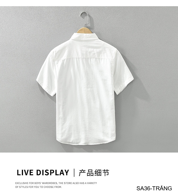 SA36 - Áo sơ mi nam tay ngắn họa tiết phối màu phong cách Hàn Quốc_thumbnail_8