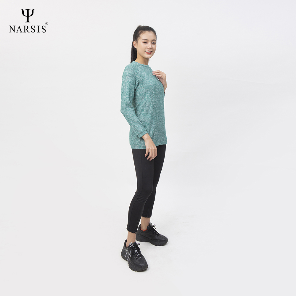 ÁO THU ĐÔNG NỮ L0039 NARSIS VẢI LEN COTTON ẤM ÁP, THOÁNG MÁT, GIỮ ẤM TỐT, MỀM MẠI_thumbnail_2
