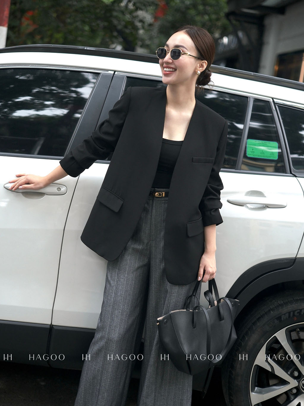 Quần suông kẻ sọc đỉa liền thân HAGOO_thumbnail_5