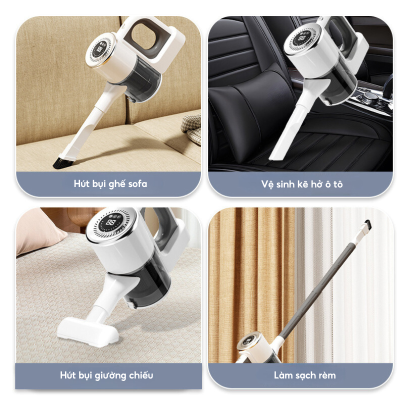 Máy Hút Bụi Cầm Tay Không Dây NMIMART MHB09, Công Suất 15000PA, Tích Hợp Lau Sàn Đa Năng Cho Nhà, Xe Hơi_thumbnail_3