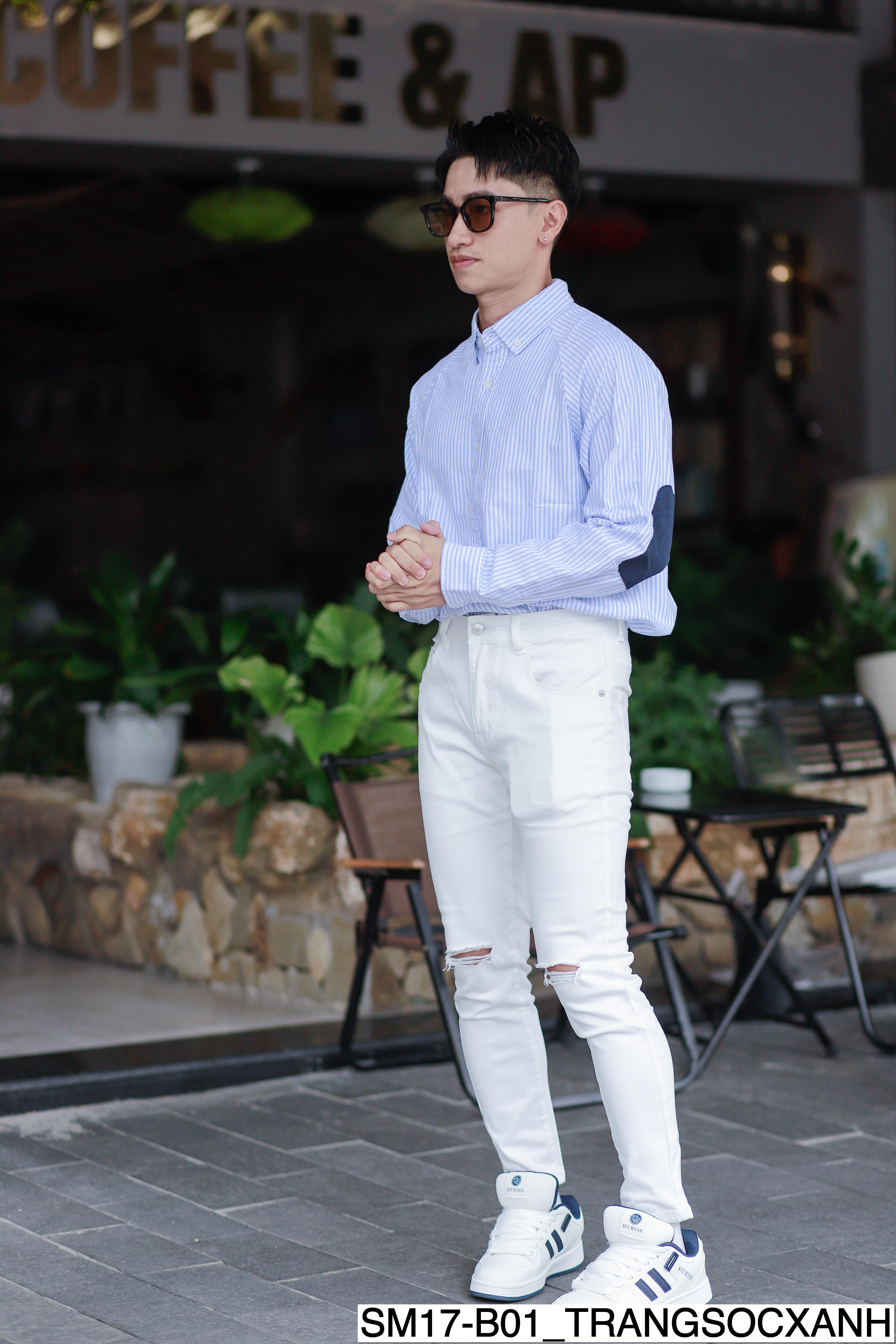 B01 SM17 - Áo sơ mi nam button-down cổ điển_thumbnail_4