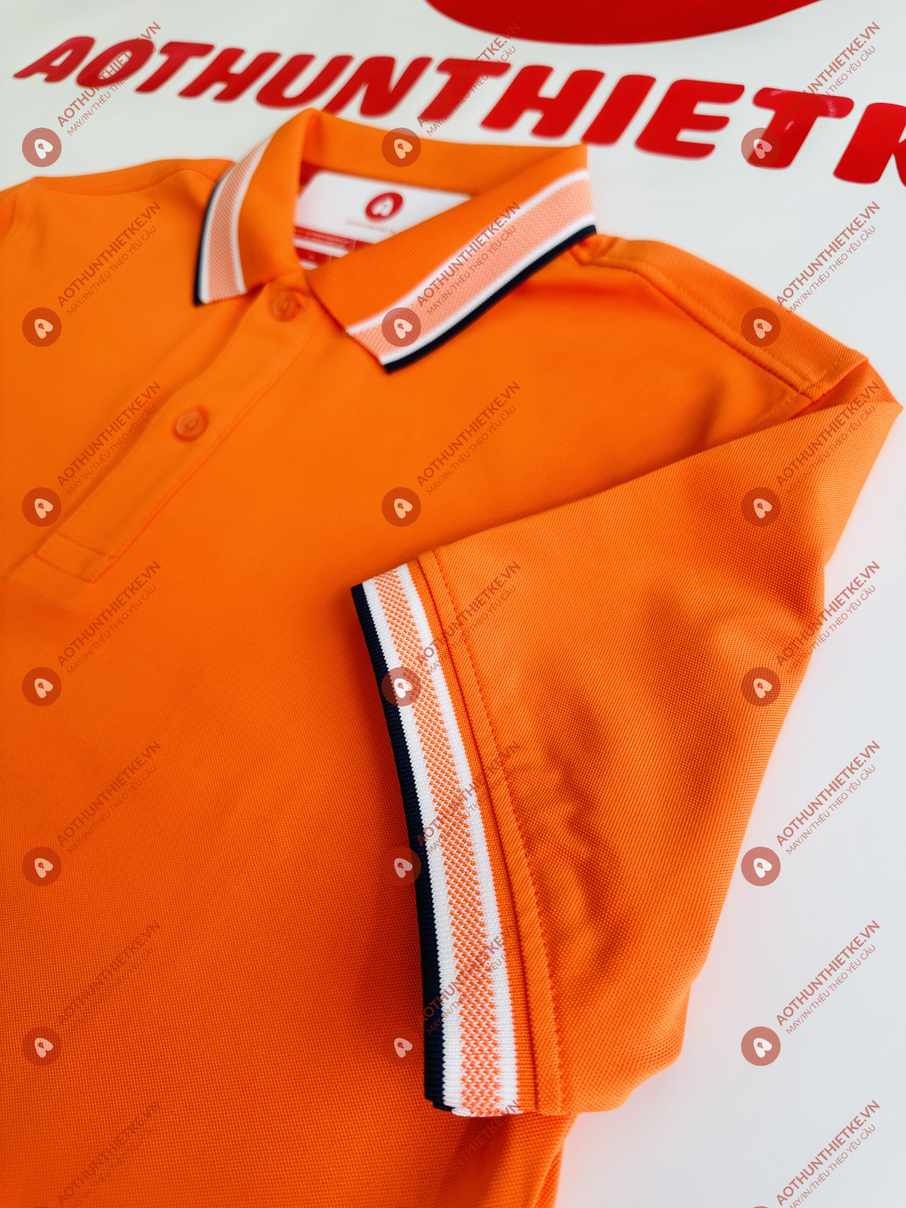 Áo Đồng Phục Polo Caro Cam_thumbnail_2