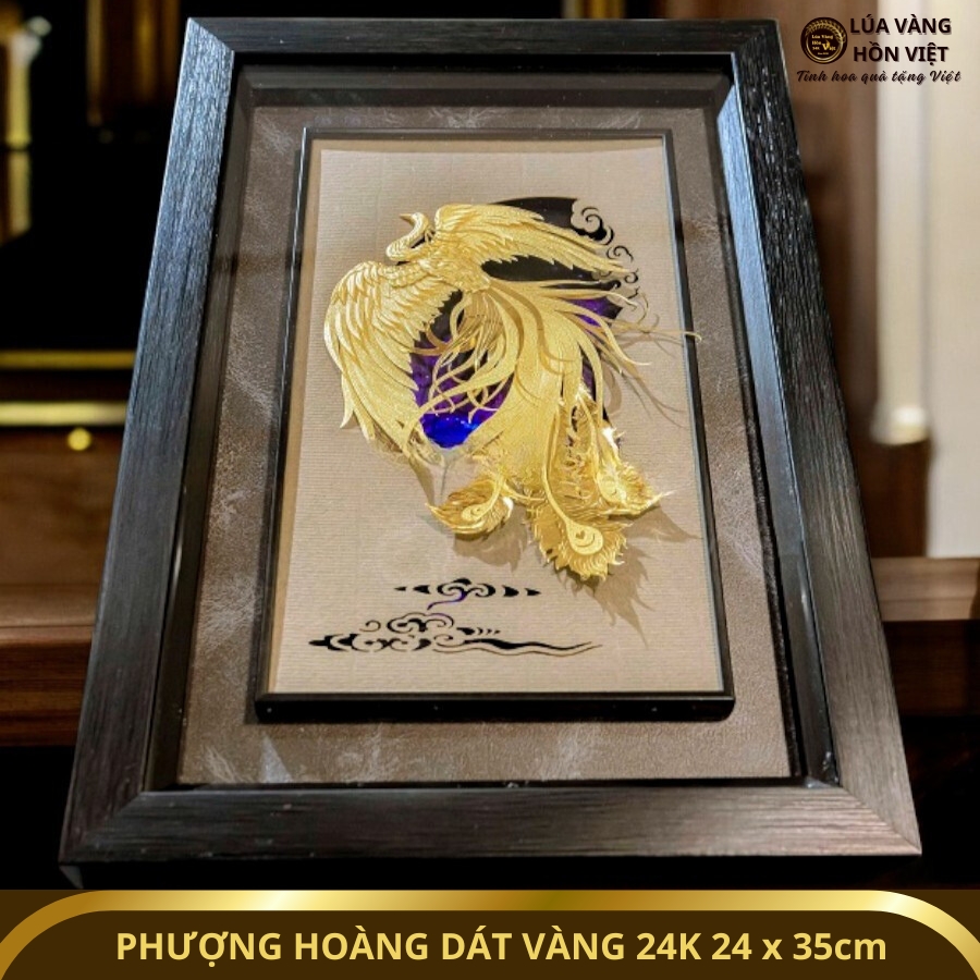 TRANH PHƯỢNG HOÀNG DÁT VÀNG 24K 24x35cm_thumbnail_4
