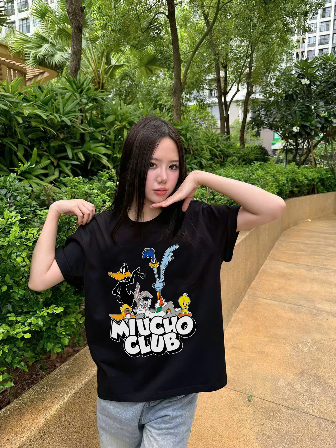 Áo thun boxy unisex AXD2417 Miucho vải cotton 100% mềm mại thoáng mát in mix_thumbnail_3