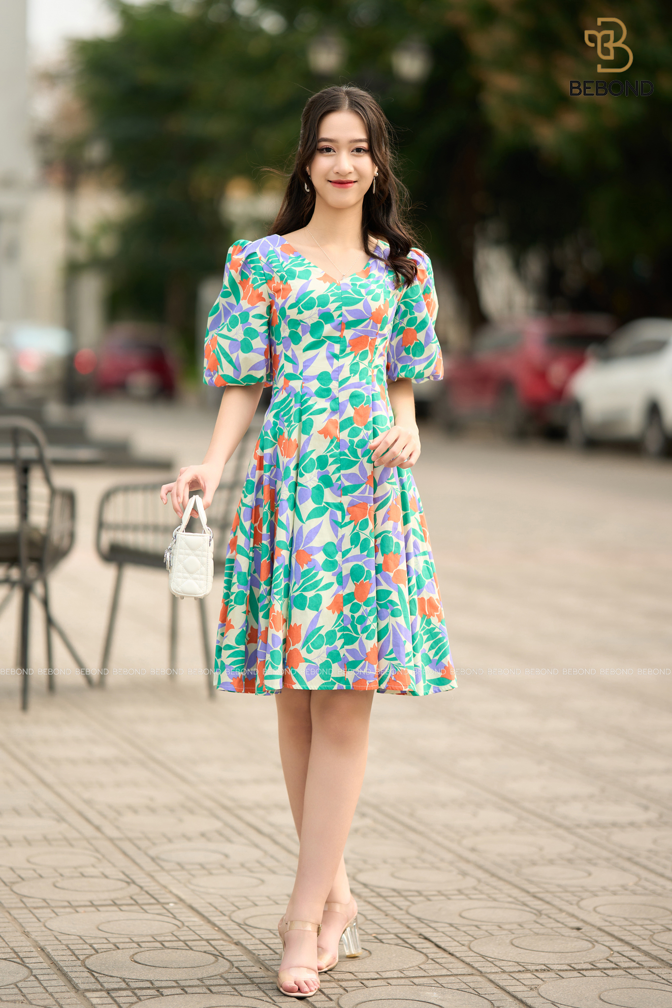 ĐẦM TAY BỒNG HOA XANH- DELIA DRESS_thumbnail_1