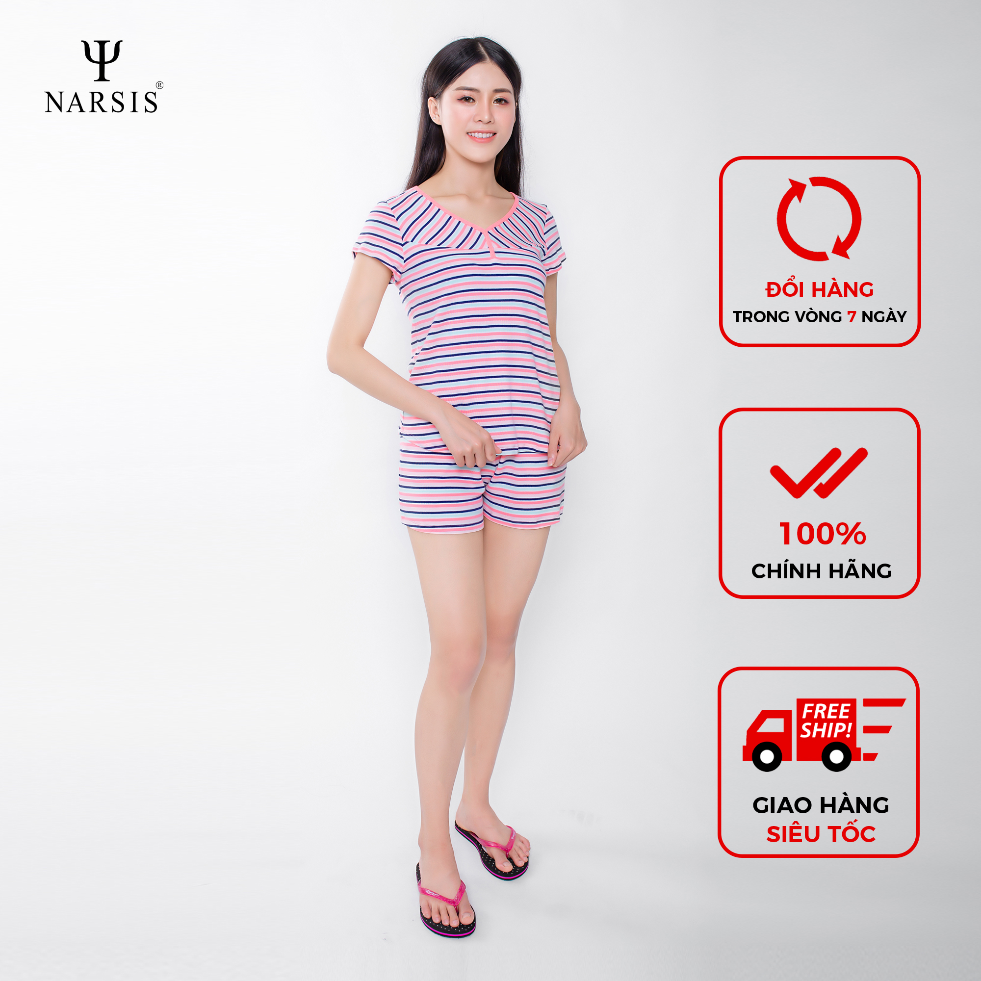 BỘ HÈ NỮ M9001 NARSIS CHẤT LIỆU THOÁNG MÁT, DỄ CHỊU, THOẢI MÁI CẢ NGÀY, DỄ VẬN ĐỘNG