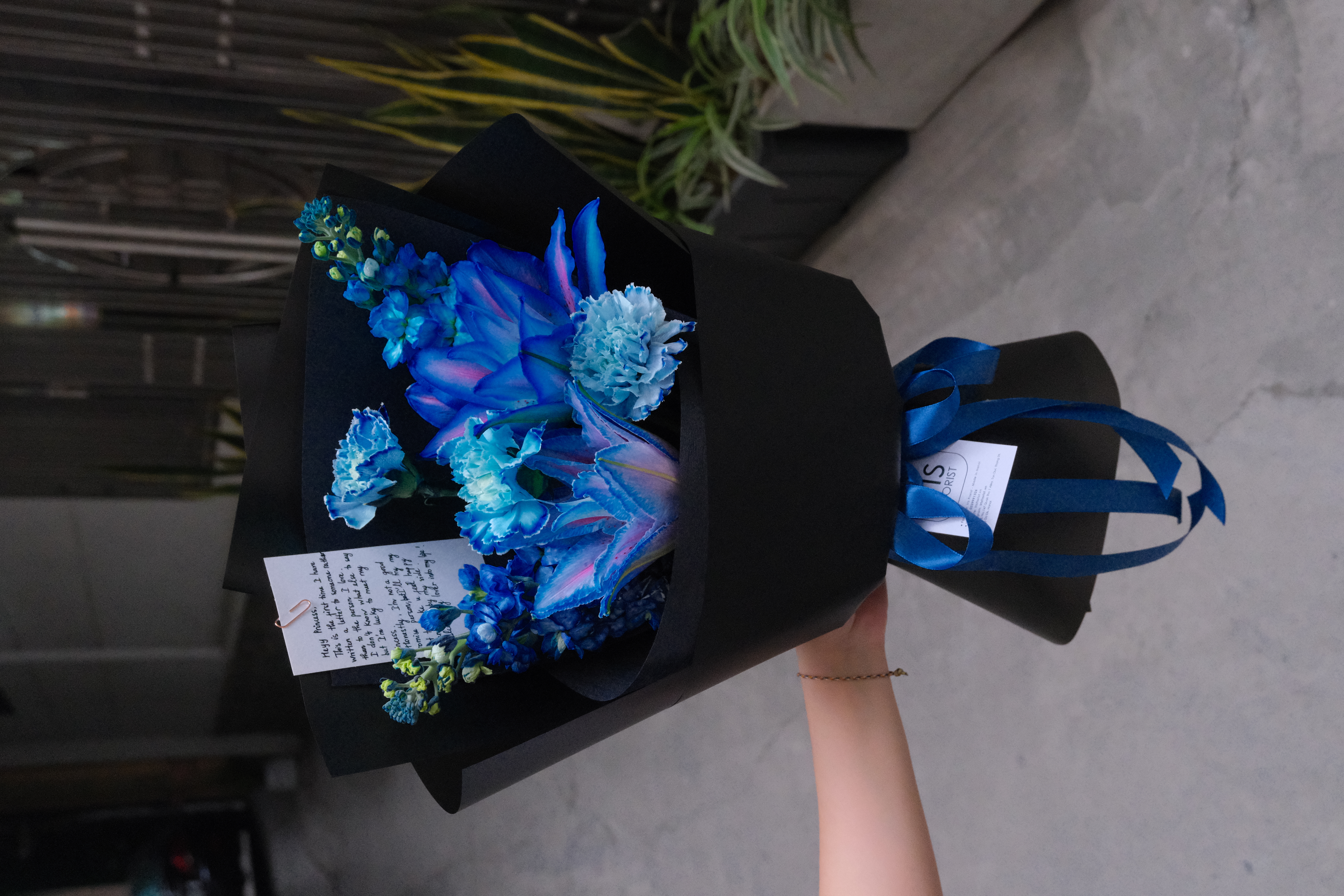 Bó hoa Ly xanh mix size S