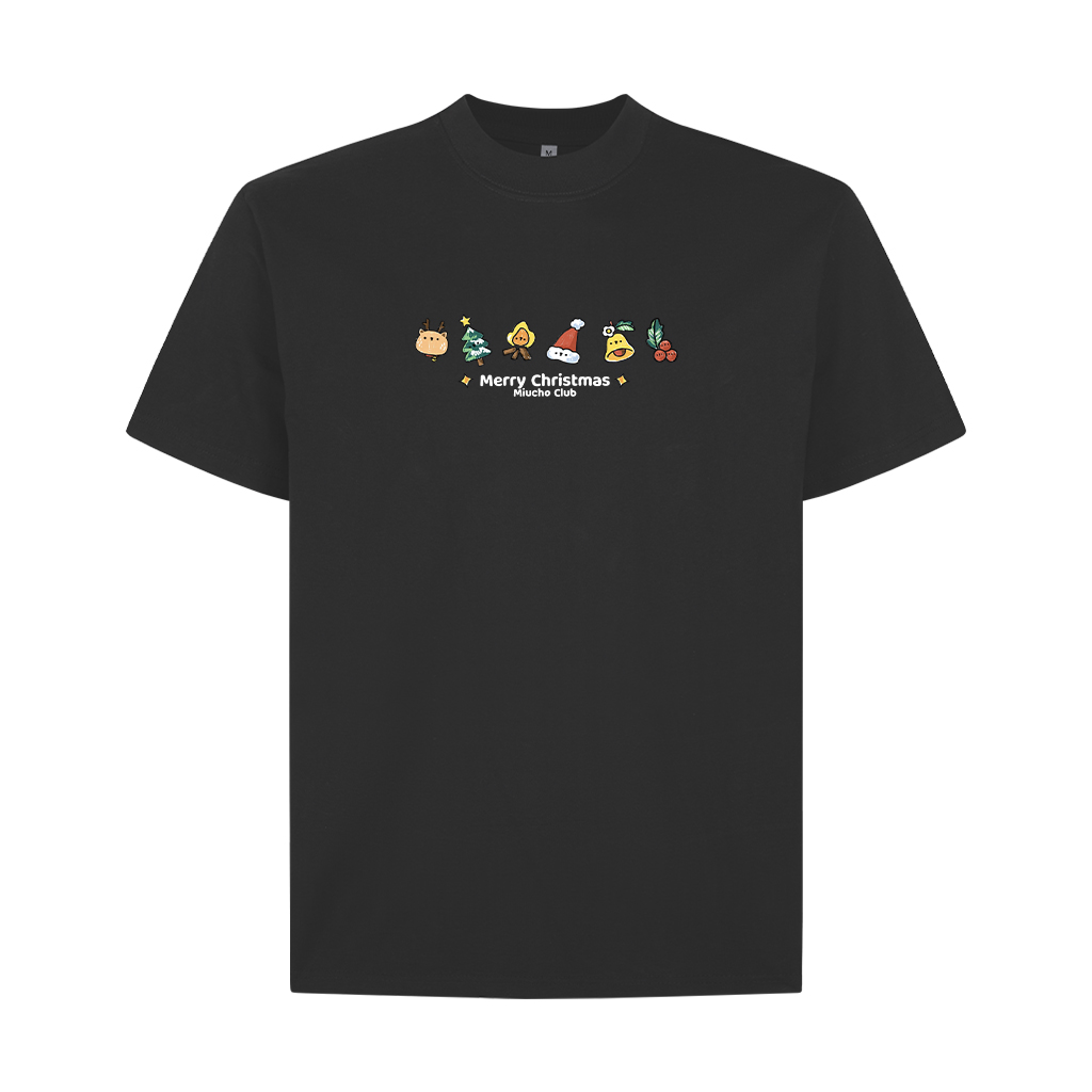 Áo thun giáng sinh noel local brand form rộng chất vải cotton 2c 250GSM 1717 Miucho in mix_thumbnail_8