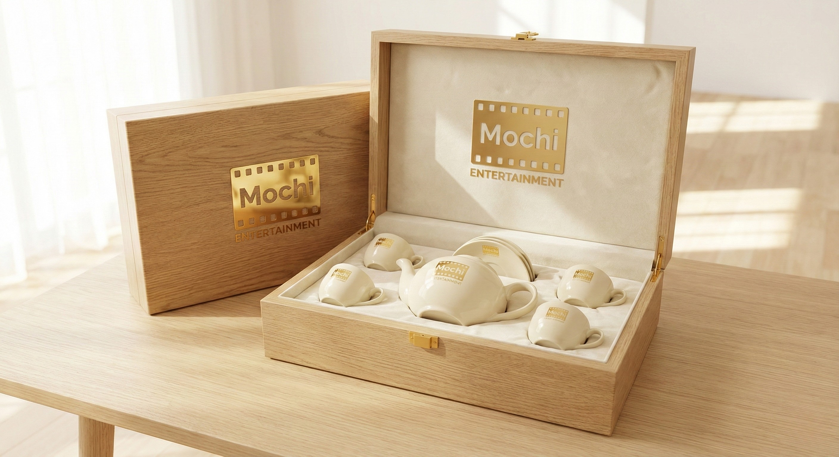 Set ấm chén hộp gỗ